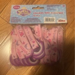 Sofia the first charm necklace 12 count