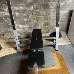 Weider bench press discount rack