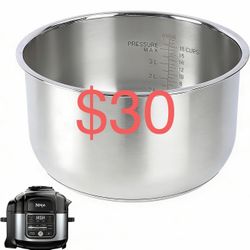 Stainless Steel Inner Pot for Ninja Foodi 6.5 Quart Accessories, Replacement Insert Liner for Ninja Foodi OL501 Pressure Cookers, Dishwasher Safe