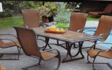 Outdoor Dining Table and 6 Chairs Set