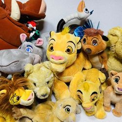 Disney The Lion King Plush Toy Lot Timon Pumba Nala Simba