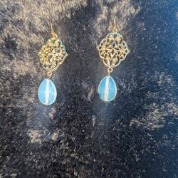 Vintage  Moonstone Earrings Dangling