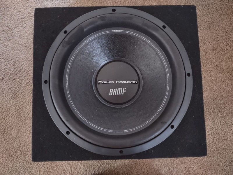 12" 3500w car audio subwoofer and sealed sub box with 1000w pioneer  power amplifier