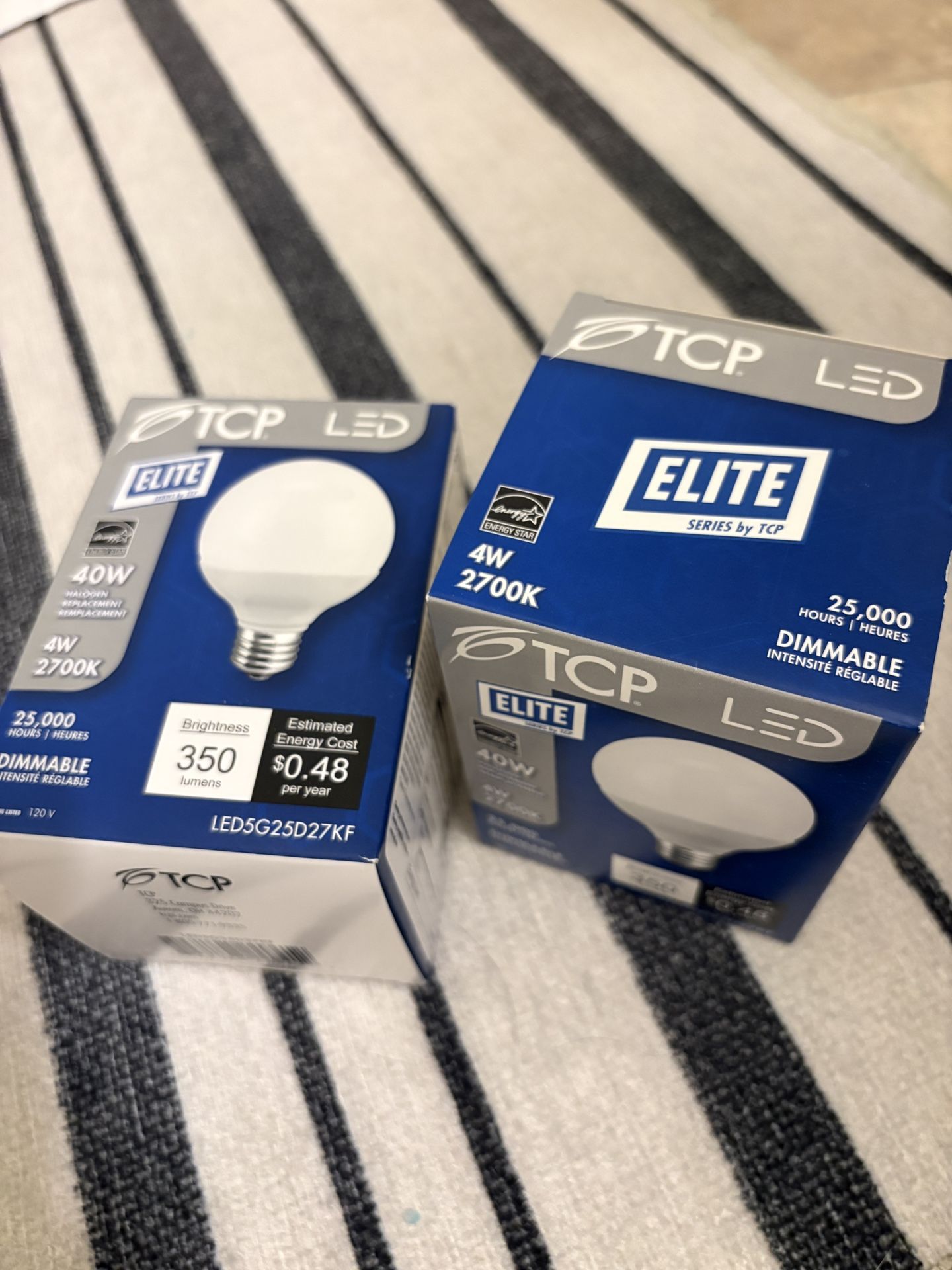 2 New TCP Elite LED G25 Bulbs
