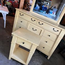 Dresser with mirror and End Table