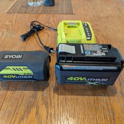 Ryobi 40v Batteries And Charger