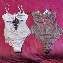  NEW Tags Victoria Secret Lace Teddy Bodysuit XS 