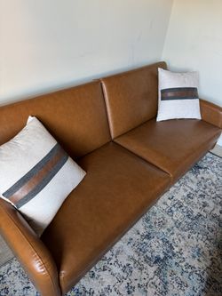 Wayfair Faux Leather Convertible Sofa