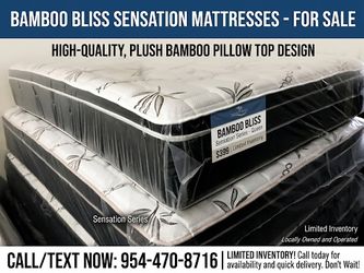 Upgrade your bedroom with a brand new, factory-sealed Pillow Top mattress and matching Box Spring set.