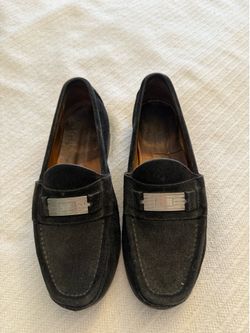 Polo Ralph Lauren Black Suede Loafers with Cedar Shoe Trees