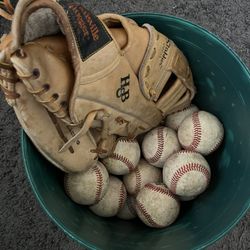 40 Baseballs & 1 Louisville Slugger Baseball Glove.
