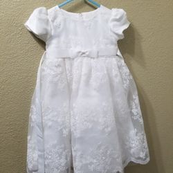 New Baptism Size 2 Little Girl Dress
