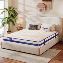 🔥New! 12" Queen Vesgantti Hybrid Memory Foam Mattress