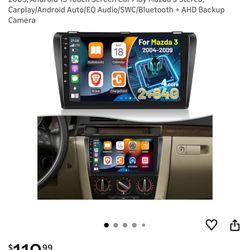 [2G+64G] Car Radio for Mazda 3 2004 2005 2006 2007 2008 2009, Android 13 Touch Screen Car Play Mazda 3 Stereo, Carplay/Android Auto/EQ Audio/SWC/Bluet