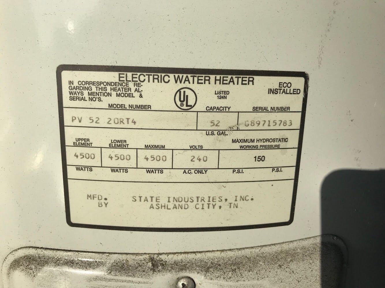 State Censible 510E Electric Water Heater for Sale in Torrance, CA - OfferUp