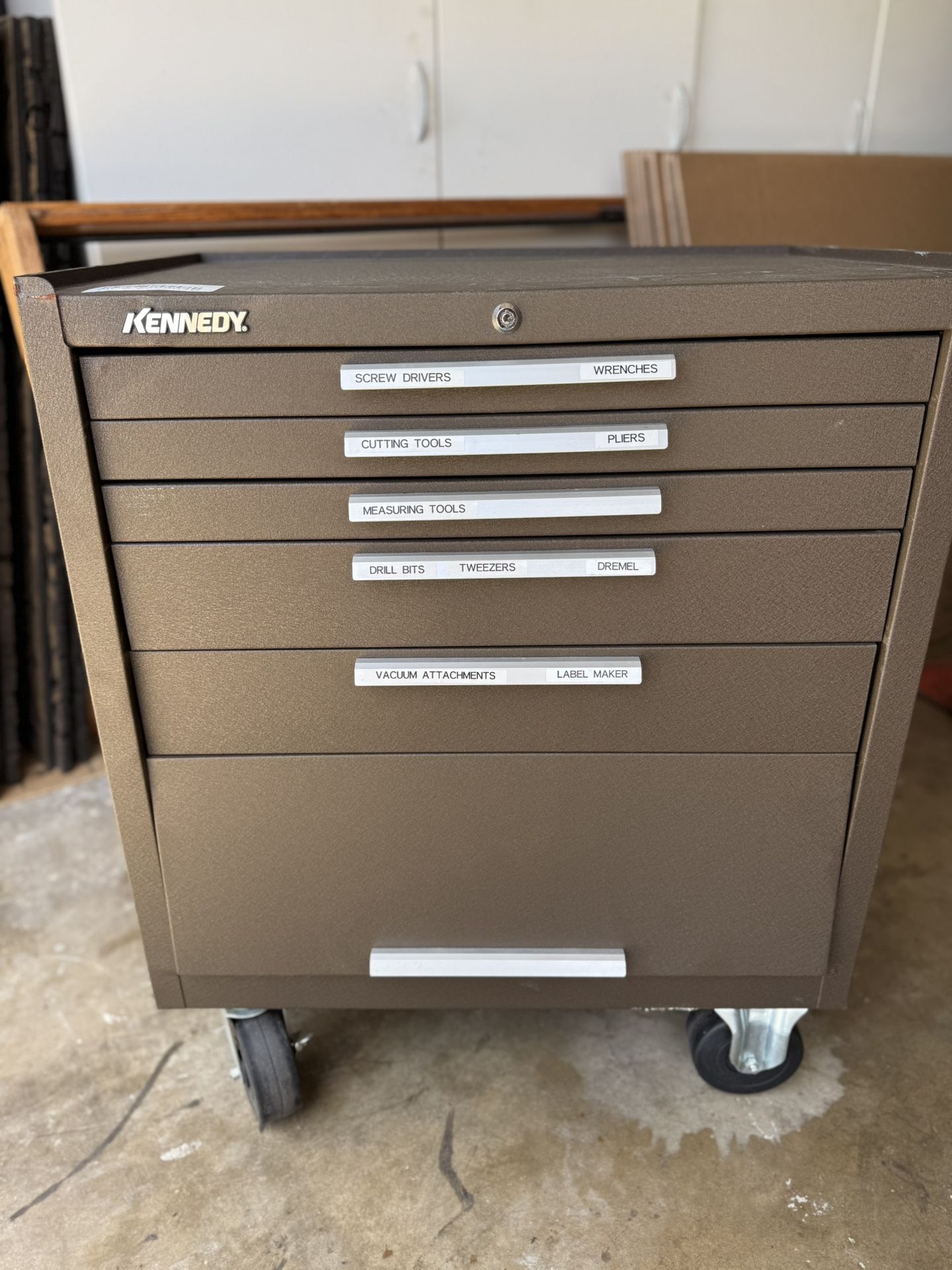 Kennedy Rolling Tool Cabinet 5 Drawers And Bottom Compartment