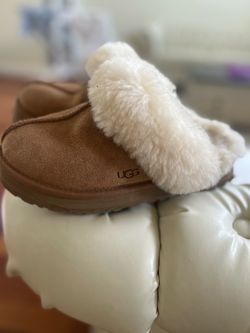 UGG Chestnut Suede Fur Slipper