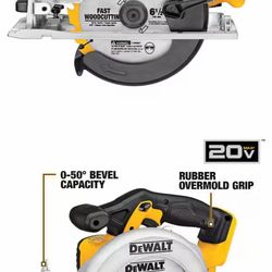 DEWALT 20V MAX Cordless 6.5 in. Sidewinder Style Circular Saw