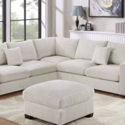 BRAND NEW SECTIONAL SOFA SET WITH OTTOMAN AND ACCENT PILLOWS INCLUDED $599