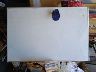 Large Whiteboard With Magnetic Eraser Holder