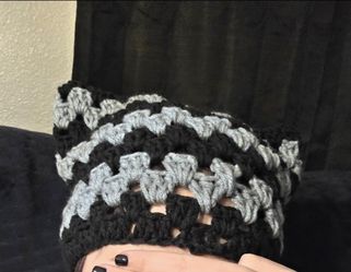 Handmade Crocheted Cat Ear Beanie 