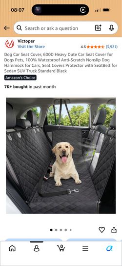 Dog car seat cover