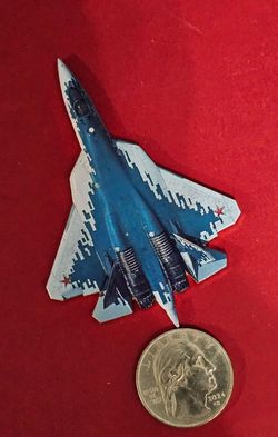 Very limited. 1 ounce 999 CU copper Su 57 Felcon Chinese jet.