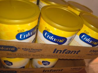 9 cans of yellow enfamil