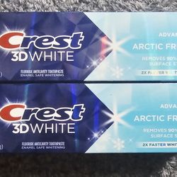 (2) Crest 3D White Artic Fresh Toothpastes
