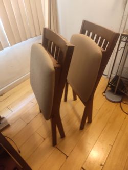 Stokmore wooden folding  chair with padded seats