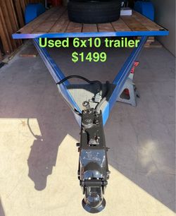 Used 6x10 trailer by Ez load new boards/new wiring / new led lights boxed subframe / California Pti $1499 firm