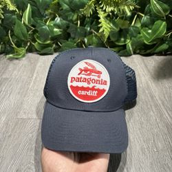 Patagonia Flying Fish Hat Cap Snapback Black Big Patch Cardiff Trucker Mesh