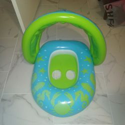 Inflatable Pool & Shaded Baby Boat