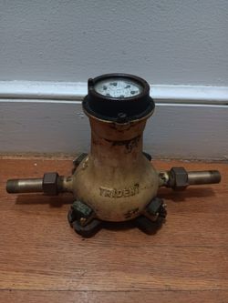 Vintage Brass Neptune Trident Water Meter