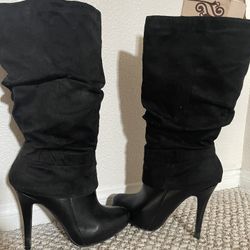 Black 5 1/2  Heels Boots