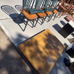 Antique Wooden Dining Table Set 