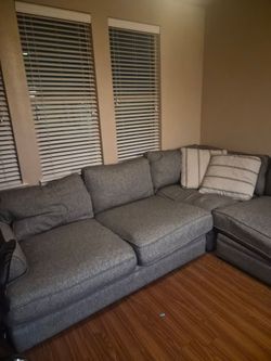 Gray Fabric Sectional Sofa