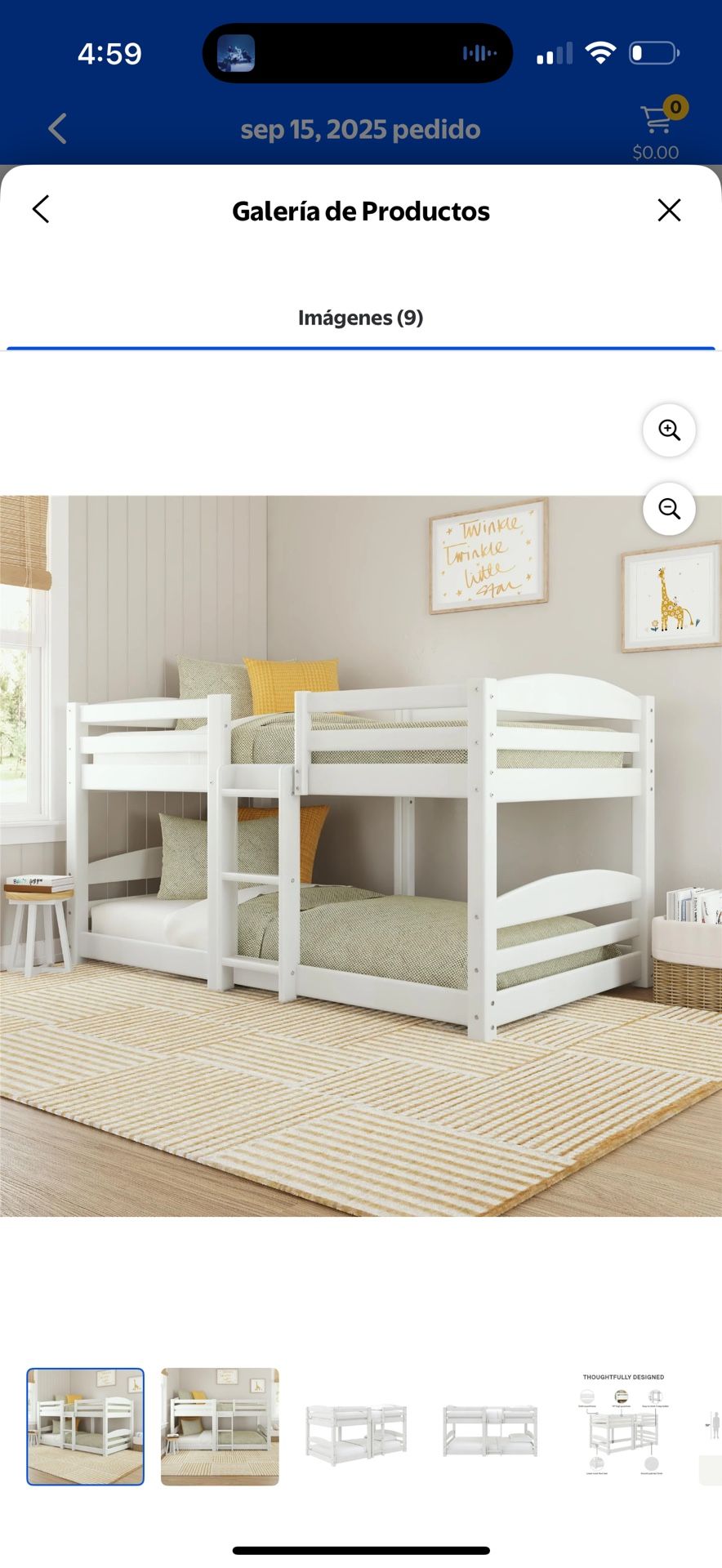 new bunk bed in box