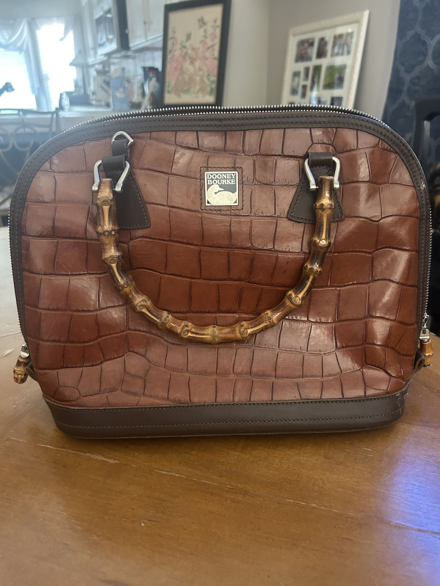 Dooney And Bourke Bag With Bamboo Handles