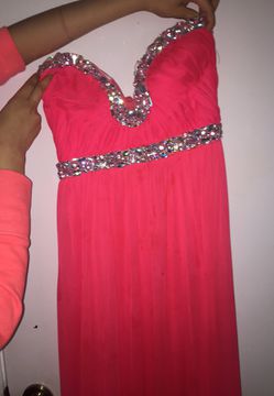 Coral party dress