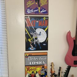 3 Wooden Batman Signs