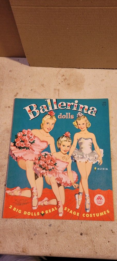 1953-60 Merrill- Ballerina Dolls, paper doll #1554, Uncut Original!
