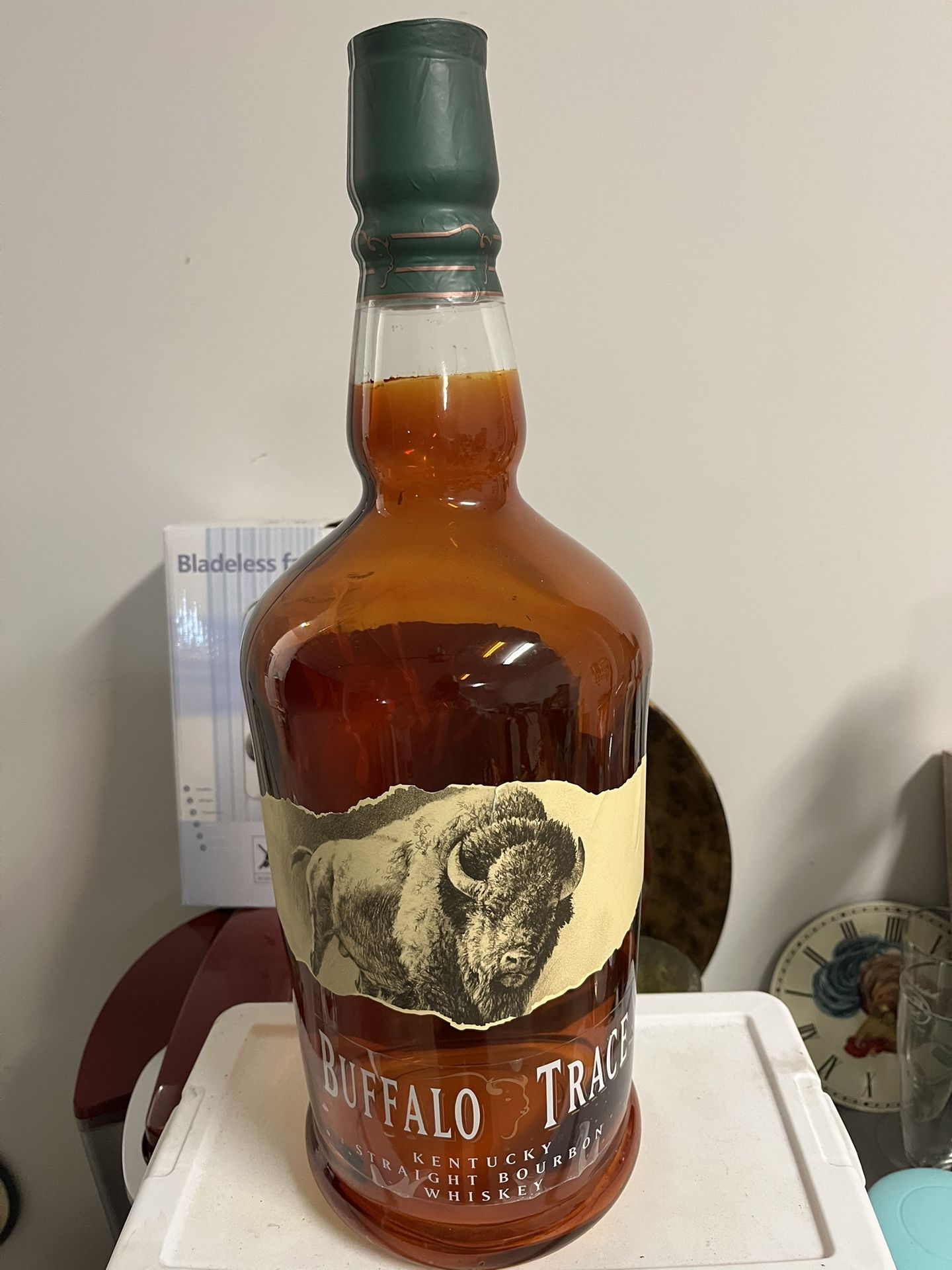 Buffalo Trace 19 1/2” Glass Sealed Store Display 