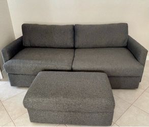 City Furniture Noah Dark Gray Sofa with Ottoman