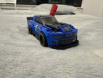 Built LEGO Blue Chevy Camaro