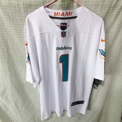 Miami Dolphins Tua Tagovailoa No 1 White Nike Jersey
