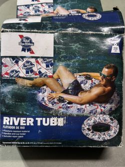 Pair of Adult PABST BLUE RIBBON River Tube Inflatable Float 