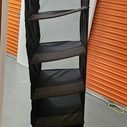 6 Slot Hanging Shoe Organization Rack Black 