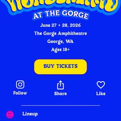 2026 Beyond Wonderland at the Gorge - Saturday GA Experience Pass