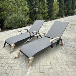 Two Patio Outdoor lounge chairs 